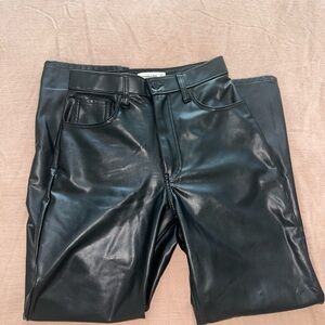Abercrombie Black Faux Leather Pants